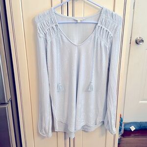 Lucky Brand baby blue blouse size L